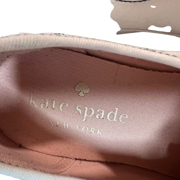 Kate Spade Tomm Canvas Tennis Shoes Sneakers Low White Womens Sz. 9b Preppy - Picture 8 of 10
